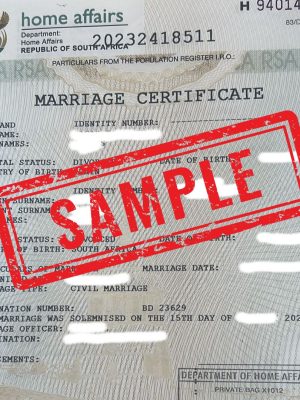 Abridged Marriage Certificate